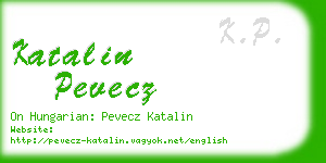 katalin pevecz business card